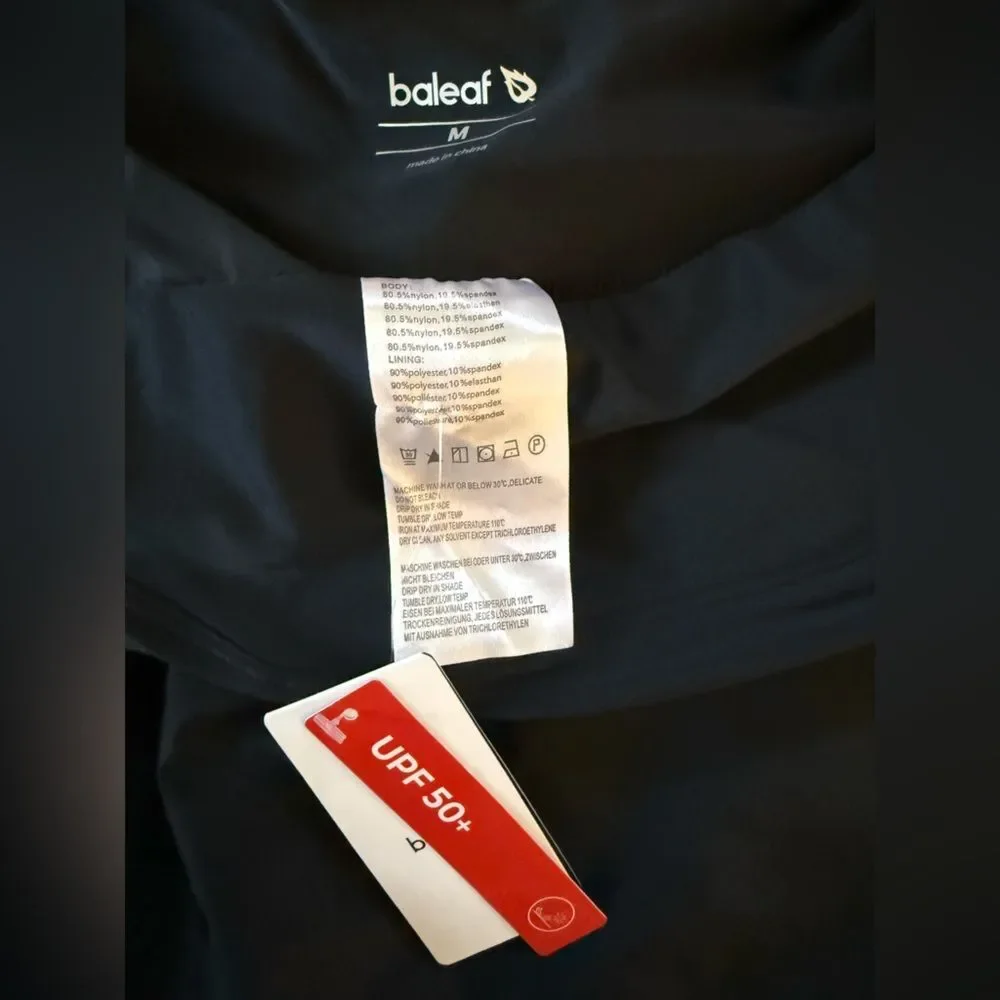 Baleaf Black Active Skort - Women UPF 50+ Medium NWT